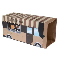 TIAKI Coffee Truck Túnel de papel para gatos  - 60 x 22 x 27 cm (L x An x Al)