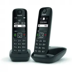 Gigaset AS690 Duo Pack de Teléfonos Inalámbricos Negros