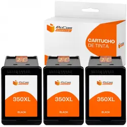 Pccom Essential Hp 350xl Cartucho Tinta Compatible Negro Pack 3
