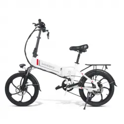 Samebike 20lvxd30 Bicicleta Eléctrica 350w Batería 48v10ah 20" Blanca