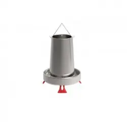 Tolva Metálica Galvanizada 20 Kg Con Patas Ø40x46 Cm
