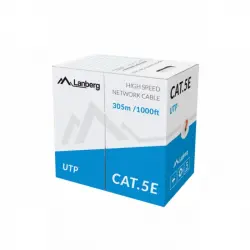 Lanberg Bobina Cable de Red Cat.5e UTP Solid CCA 305m Rojo