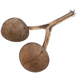 Percha con cuencos de coco TIAKI - 30 x 22 x 5 cm (L x An x Al)