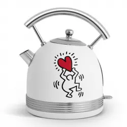 Schneider SCKE17KTECW Hervidor de Agua Eléctrico Vintage 1.7L 2200W Colección Keith Haring Tech Art