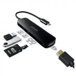 Nilox NXDSUSBC05 Docking Station USB-C Negro