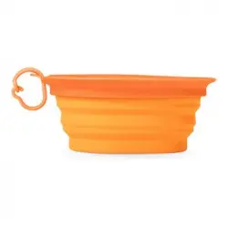 Bebedero United Pets Leaf Portátil Naranja