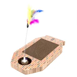 Rascador pez TIAKI con pista de bolas - 45 x 25 x 4 cm (L x An x Al)