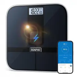 Renpho Elis Solar 2 Báscula de Baño Inteligente Negra