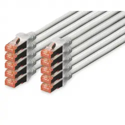 Digitus Cable de Red S-FTP Cat. 6 LSZH 0.5m Gris 10 Unidades