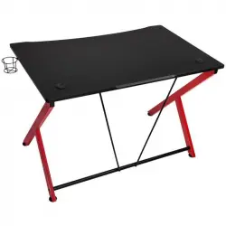Nitro Concepts D12 Mesa Gaming Negra/Roja
