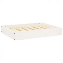 Cama Para Perros Madera Maciza De Pino Blanco 61,5x49x9 Cm Vidaxl