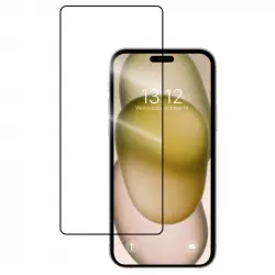 PcCom Essential Protector Cristal Templado 3D para iPhone 15 Pro