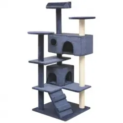 Rascador Para Gatos Poste Rascador De Sisal 125 Cm Azul Oscuro