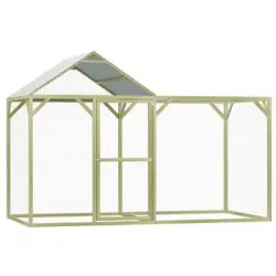 Jaula Gallinero Madera Impregnada Pino Y Acero 3x1,5x2 M Vidaxl