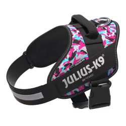 JULIUS-K9 Arnés IDC®, rosa y gris - Talla L: perímetro torácico 63 - 85 cm