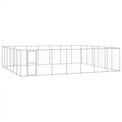 Perrera De Exterior | Jaula Para Perro | Parque Para Mascotas De Acero Galvanizado 50,82 M² Cfw783961