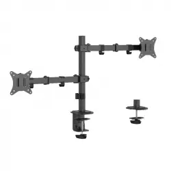 Gembird Ma-d2-03 Brazo Ajustable Para Monitor Doble Montado En Escritorio, 17"-32", Negro