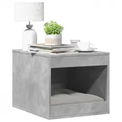 Mueble Arenero De Gatos Madera Gris Hormigón 47x59x42 Cm