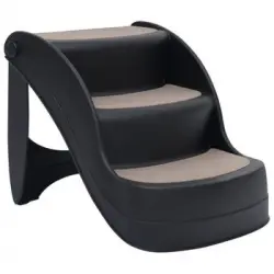 Escalera Para Perros Plegable De 3 Peldaños Negra Vidaxl