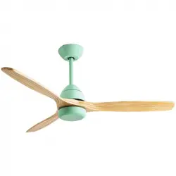 Create Wind Cup Ventilador de Techo Silencioso 132cm Diámetro Sin Luz y Con Wi-Fi 40W Verde Pastel