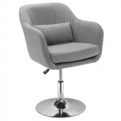 Homcom Silla Giratoria con Altura Regulable Gris