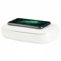 Muvit Esterilizador para Smartphones con Carga Inalámbrica Rápida Blanco