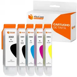 Pccom Essential Epson 33xl Cartucho Tinta Compatible Negro/negro Photo/cian/magenta/amarillo Pack 5