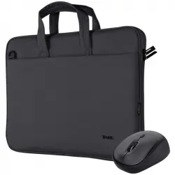 Trust Bologna Pack Ratón Wireless + Maletín hasta 16" Negro