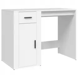 Vidaxl Escritorio De Madera Contrachapada Blanco 100x49x75 Cm