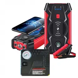 Kit De Arranque De Batería De Coche Con Bomba De Aire De 26000 Mah Klack Q-x7