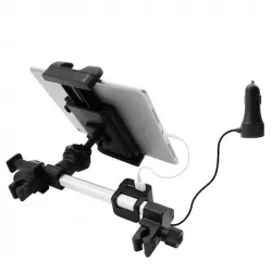 Macally Soporte Extensible de coche para iPad + Cargador 3x USB-A + 1x USB-C