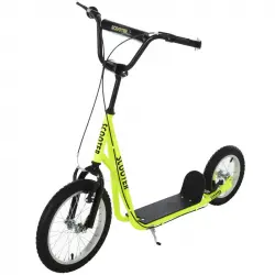 HomCom Patinete Infantil de Ruedas Grandes Amarillo