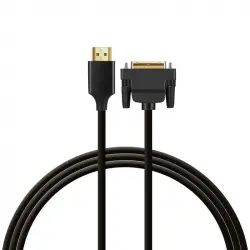 PcCom Essential Cable HDMI a DVI Bidireccional para TV/PC/Monitor/Proyector 2m Negro