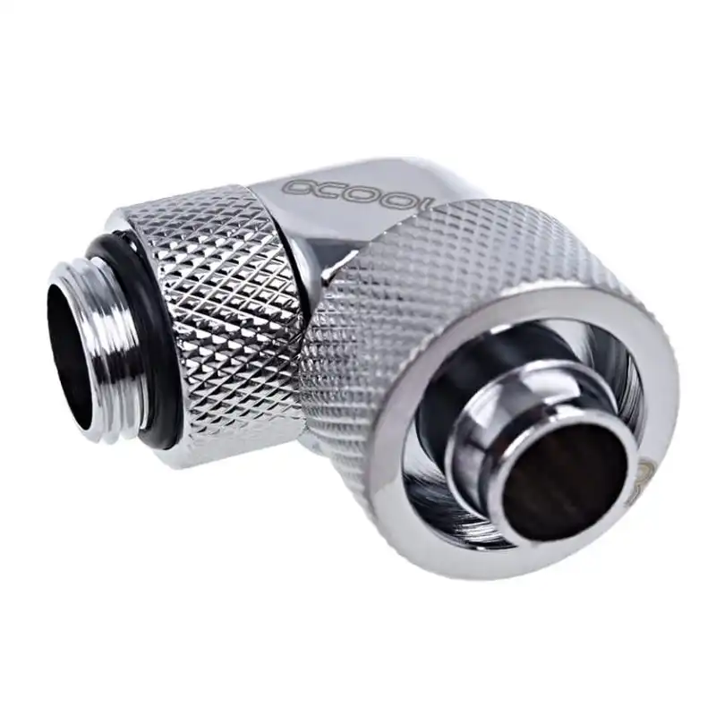 Alphacool Eiszapfen 16/10mm Hardtube Racor de Compresión Giratorio G1/4 Cromo