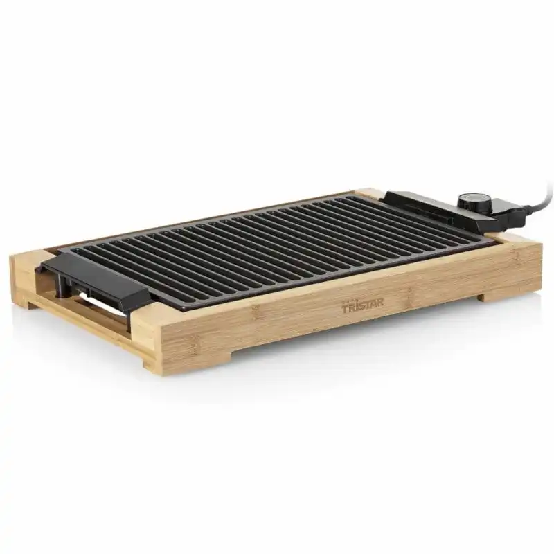 Tristar BP-2785 Parrilla y Barbacoa Eléctrica Cocina 37x25cm 2000W Bambú