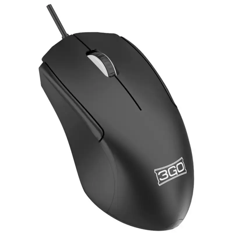 3Go LILO Ratón Óptico USB 1000 DPI Negro