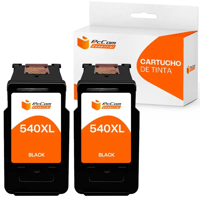 Pccom Essential HP 540XL Cartucho Tinta Compatible Negro Pack 2