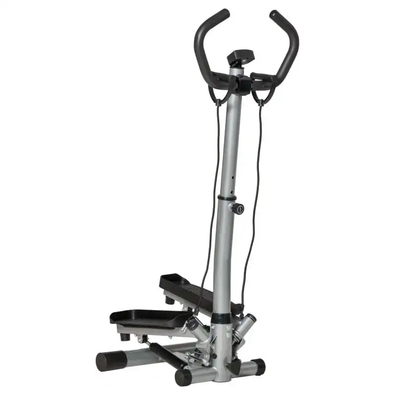 Homcom Máquina de Step Plateada/Negra