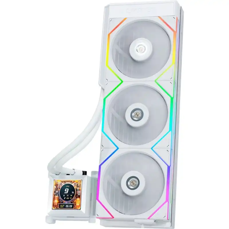 Lian-Li HydroShift LCD 360TL Kit de Refrigeración Líquida ARGB con Pantalla LCD IPS 2.88" Blanca