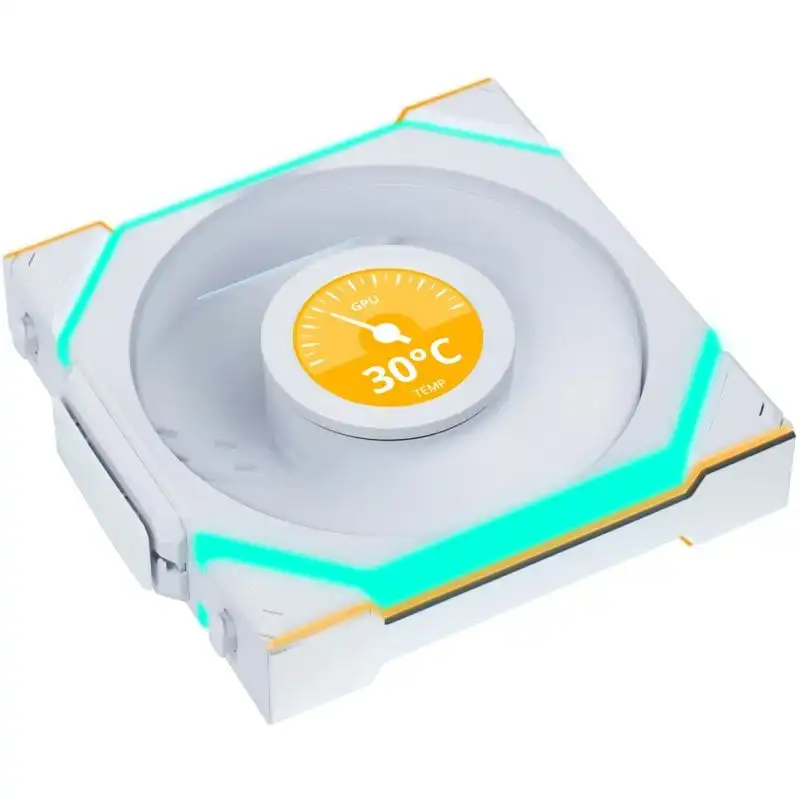 Lian-Li UNI FAN SL WIRELESS LCD 120 ARGB Ventilador Suplementario con Pantalla 120mm Blanco