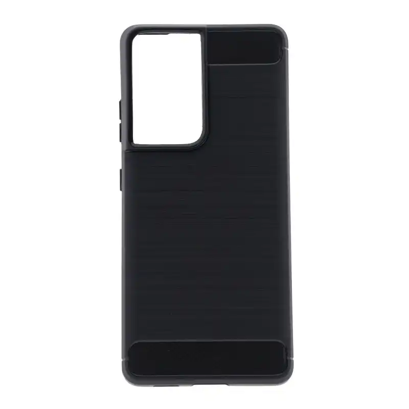 Max Power Digital Funda Fibra De Carbono Para Móvil Samsung Galaxy S21 Ultra Antigolpes Silicona Negra