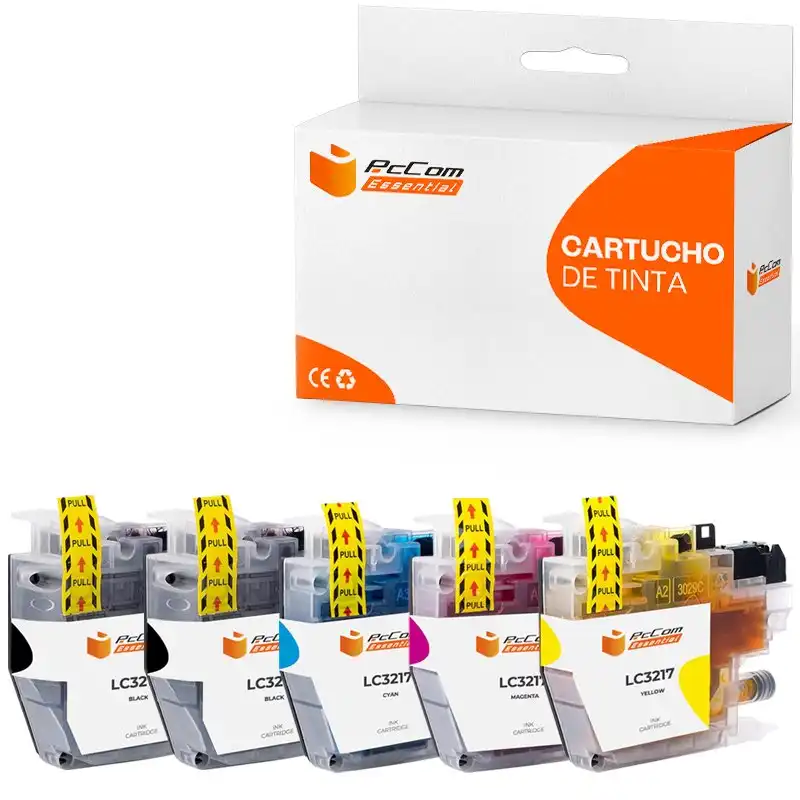 Pccom Essential Brother Lc3217 Cartucho Tinta Compatible Negro/cian/magenta/amarillo Pack 5