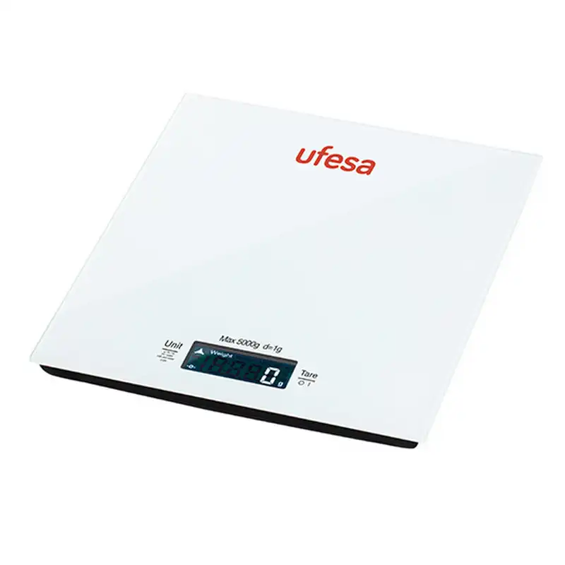 Ufesa BC1100 Báscula de Cocina Digital Cristal Templado