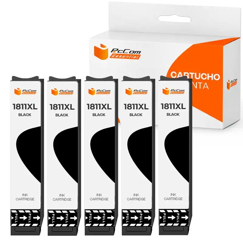 Pccom Essential Cartucho Tinta Compatible Epson T1811/t1801/18XL Negro Pack 5