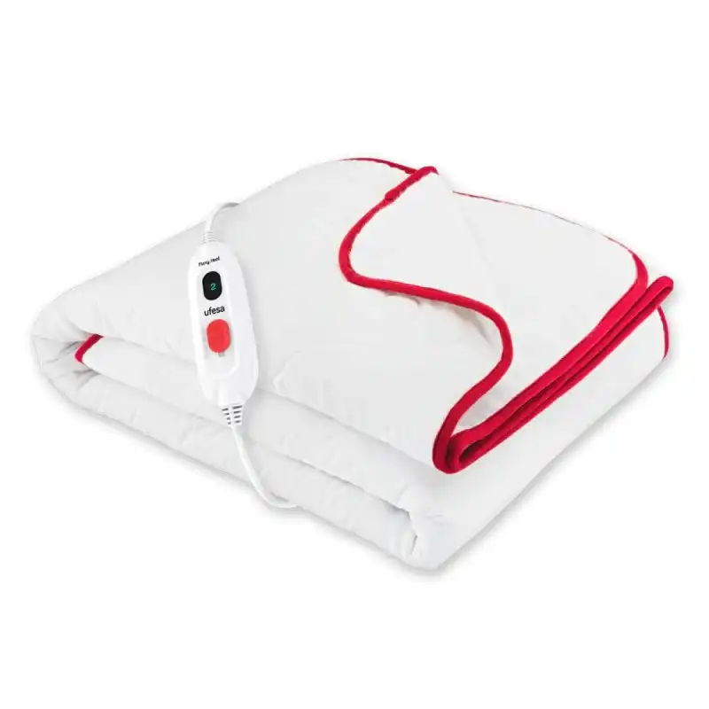 Ufesa Flexy Heat CIN Comfort Calientacamas Eléctrico 60W 150x90cm Blanco/Rojo