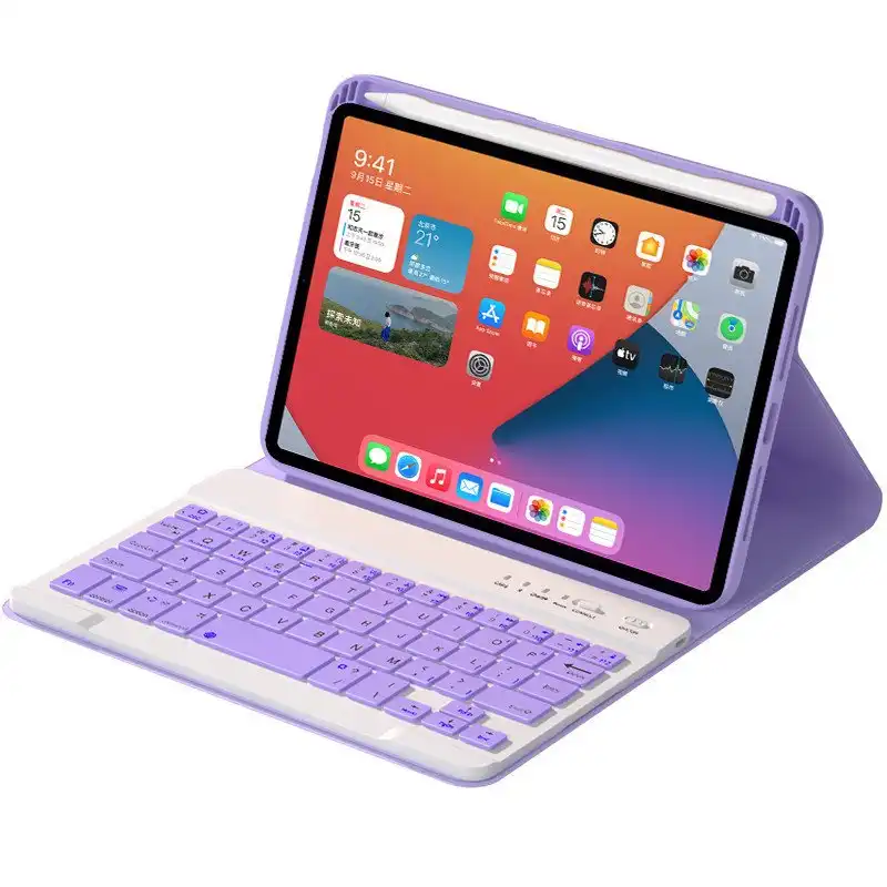 Royal Bailey HK006 Funda con Teclado Bluetooth para iPad Mini 6 Morado