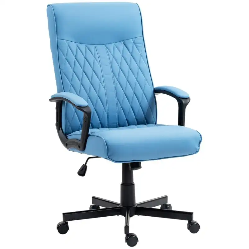 Vinsetto Silla De Oficina Giratoria Tapizado En Pu 65x72x102-112,5 Cm Azul