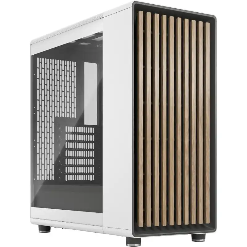Fractal Design North Cristal Templado USB 3.2 Chalk White Clear