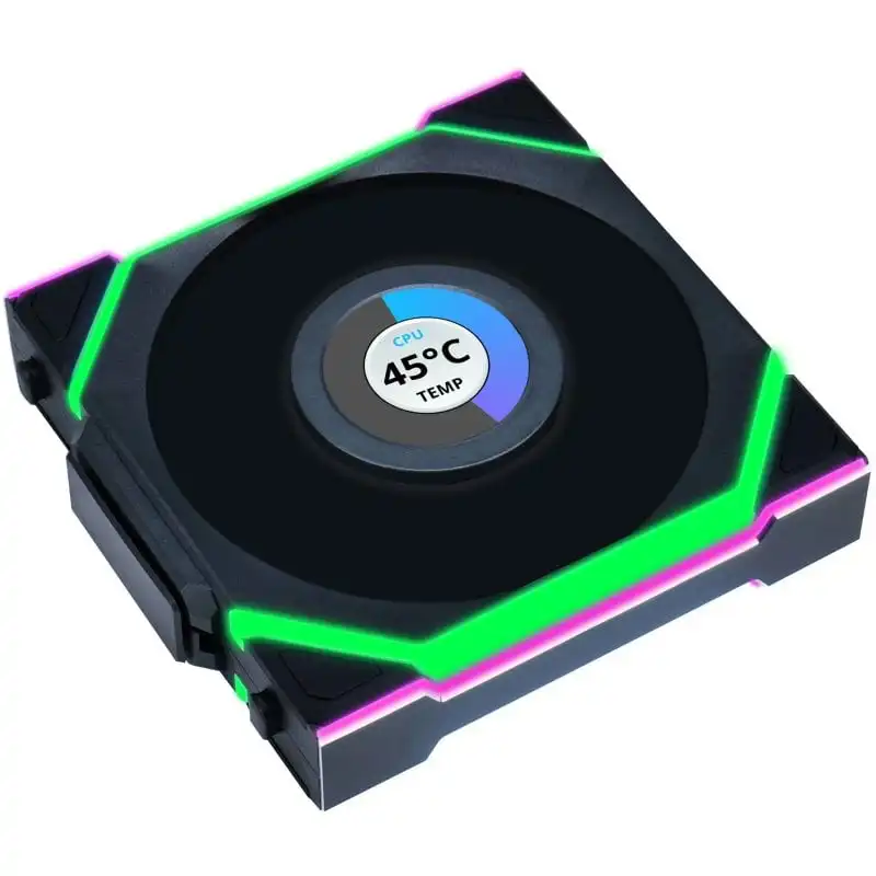 Lian-Li UNI FAN SL WIRELESS LCD 120 ARGB Ventilador Suplementario con Pantalla 120mm Negro