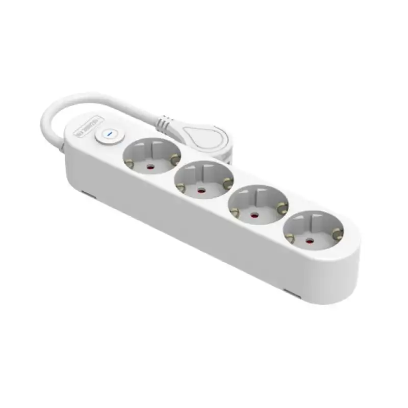 Silver Electronics Base Eléctrica Multienchufe Protek Plus Con 4 Tomas De Corriente